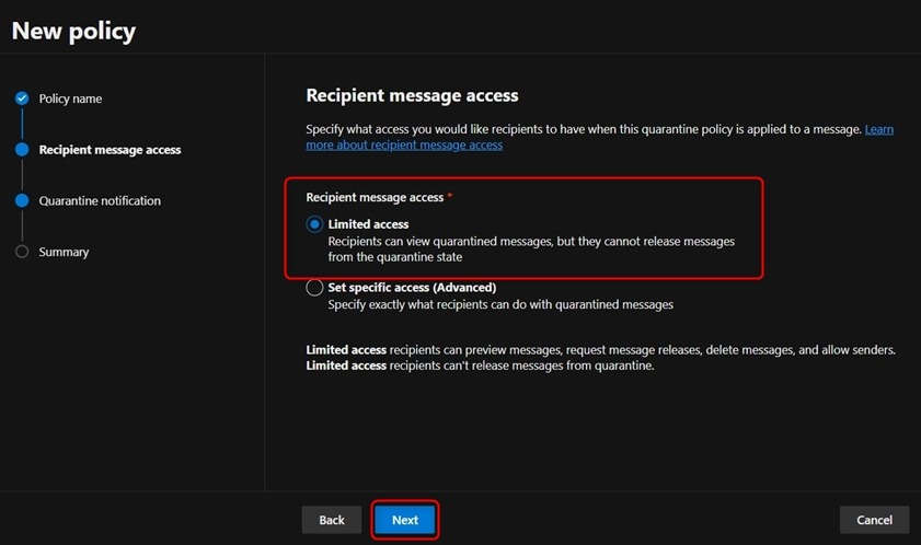 High-Risk Quarantine Policy